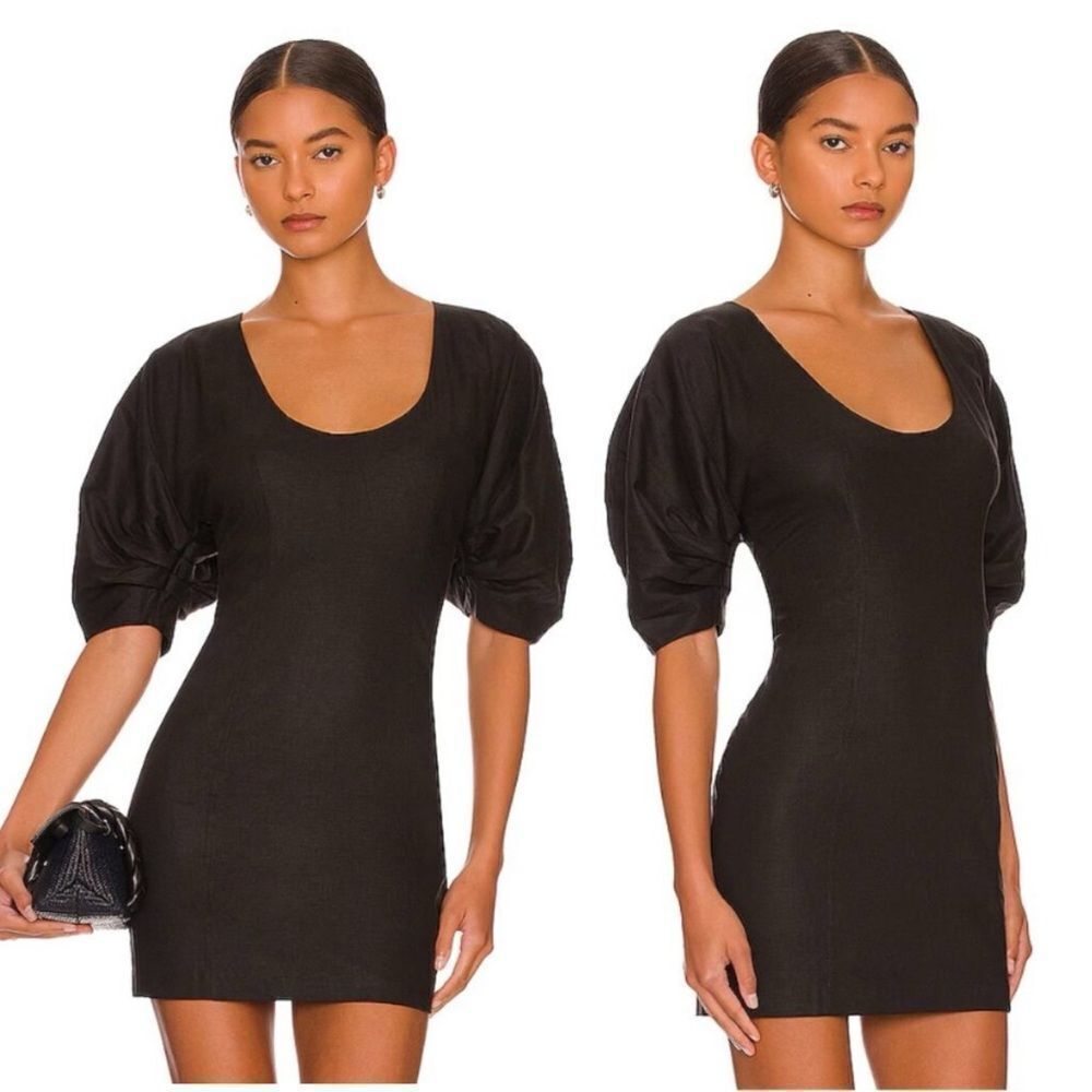 NWT L'Academie Ottilie Mini Black Dress Size S